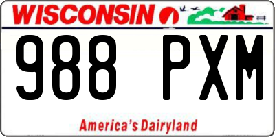 WI license plate 988PXM