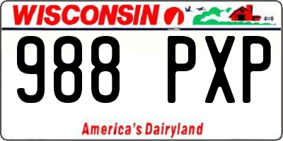 WI license plate 988PXP