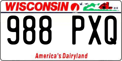 WI license plate 988PXQ