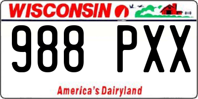 WI license plate 988PXX