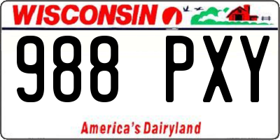 WI license plate 988PXY