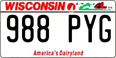 WI license plate 988PYG