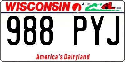 WI license plate 988PYJ
