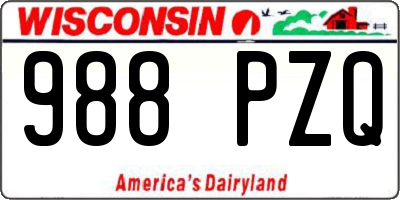 WI license plate 988PZQ