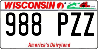WI license plate 988PZZ
