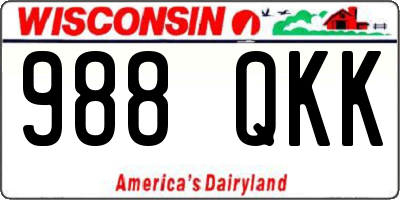 WI license plate 988QKK