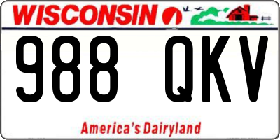 WI license plate 988QKV