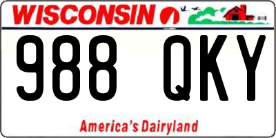 WI license plate 988QKY