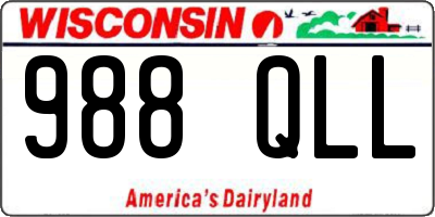 WI license plate 988QLL