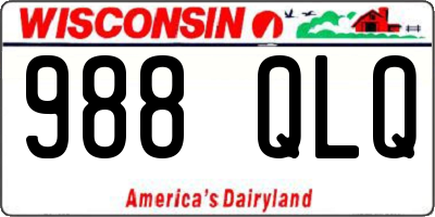 WI license plate 988QLQ