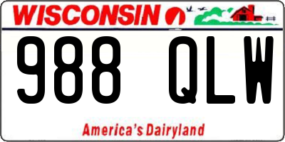 WI license plate 988QLW