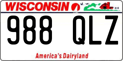 WI license plate 988QLZ