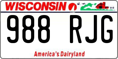 WI license plate 988RJG