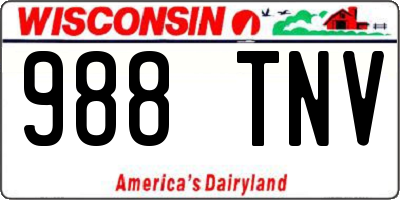 WI license plate 988TNV