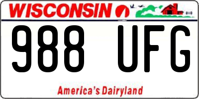 WI license plate 988UFG
