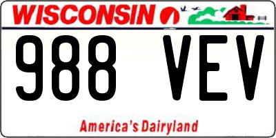 WI license plate 988VEV
