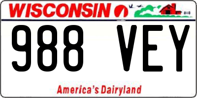 WI license plate 988VEY