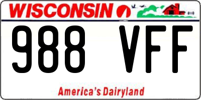 WI license plate 988VFF