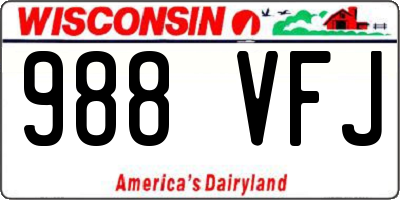 WI license plate 988VFJ