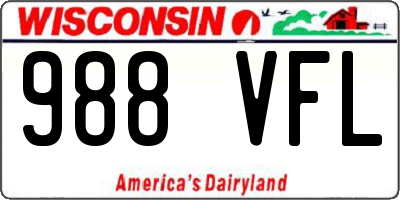 WI license plate 988VFL