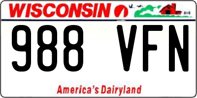 WI license plate 988VFN
