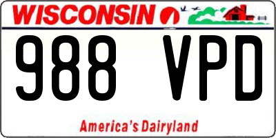WI license plate 988VPD