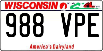 WI license plate 988VPE