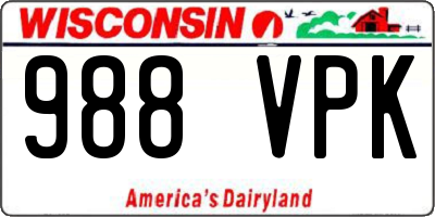 WI license plate 988VPK