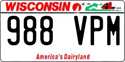 WI license plate 988VPM