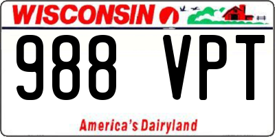 WI license plate 988VPT