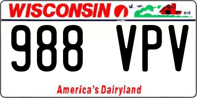 WI license plate 988VPV