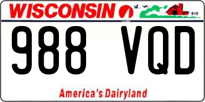WI license plate 988VQD