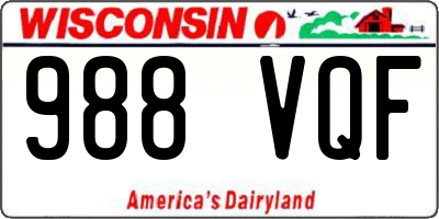 WI license plate 988VQF