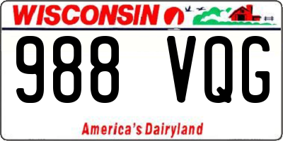 WI license plate 988VQG
