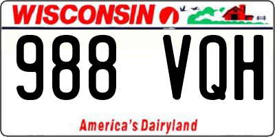WI license plate 988VQH