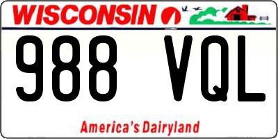 WI license plate 988VQL