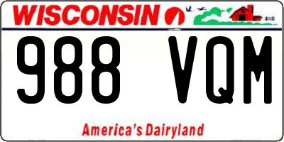 WI license plate 988VQM