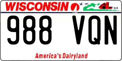 WI license plate 988VQN