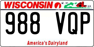 WI license plate 988VQP