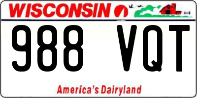 WI license plate 988VQT