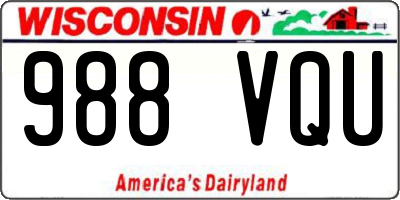 WI license plate 988VQU