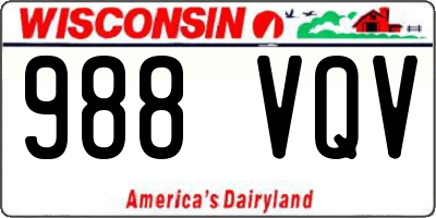 WI license plate 988VQV