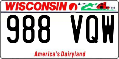 WI license plate 988VQW