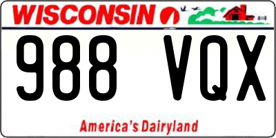 WI license plate 988VQX