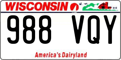WI license plate 988VQY