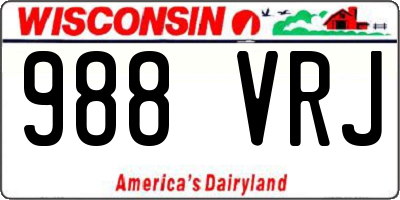 WI license plate 988VRJ