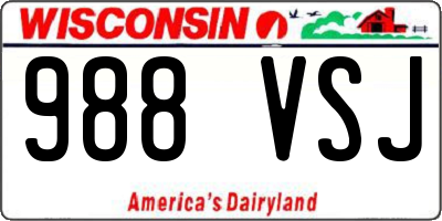 WI license plate 988VSJ
