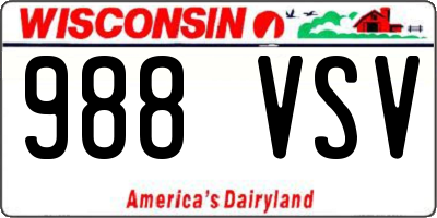 WI license plate 988VSV