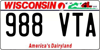 WI license plate 988VTA