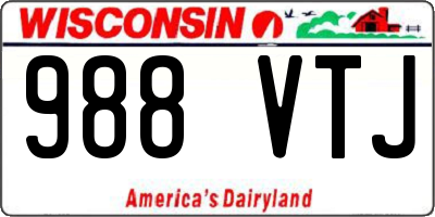 WI license plate 988VTJ